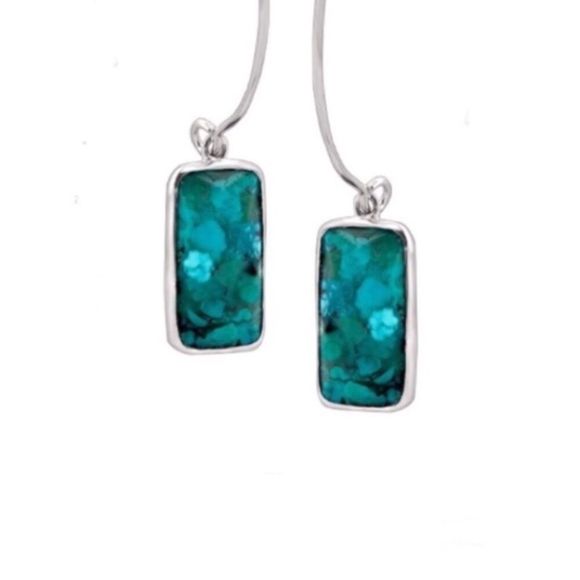 SILPADA OASIS Sterling Silver 925 Turquoise Drop Dangle Earrings NIB - Picture 8 of 14